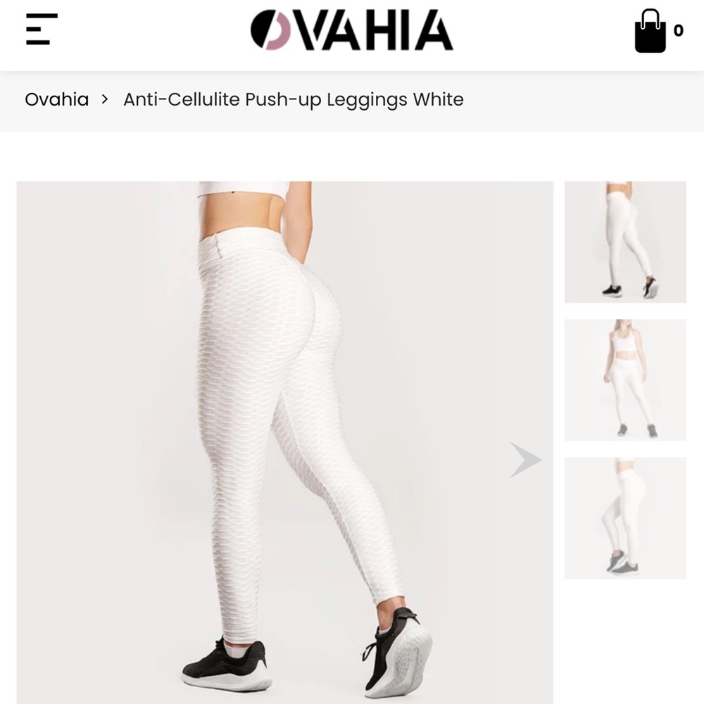 Anti-Cellulite Push-up Leggings in White